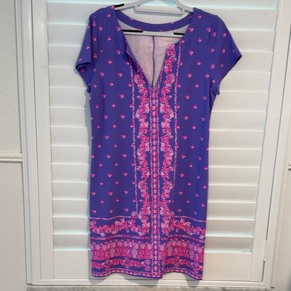 Lilly Pulitzer Purple and Pink Midi Dress